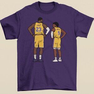 NEW Bron and Bronny James Los Angeles Basketball T-Shirt